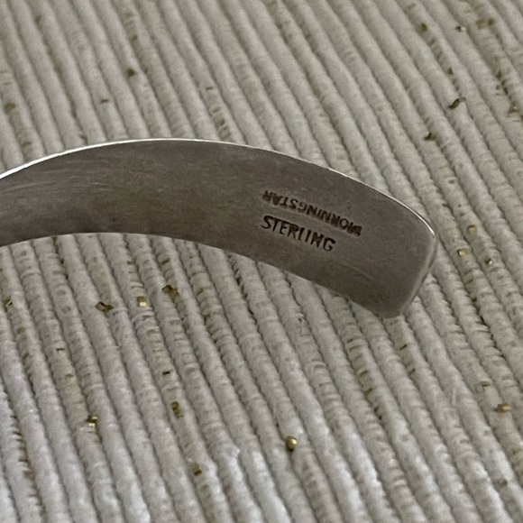 Native American Turquoise & Sterling Cuff bracelet beautiful stone!!!! - Picture 10 of 11